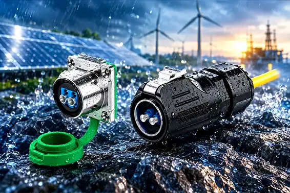 LP24 Fiber Optic Waterproof Connector for 5G Outdoor Base Station RRU Applications